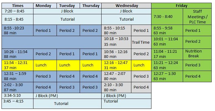 2026 27 Small Bell Schedule
